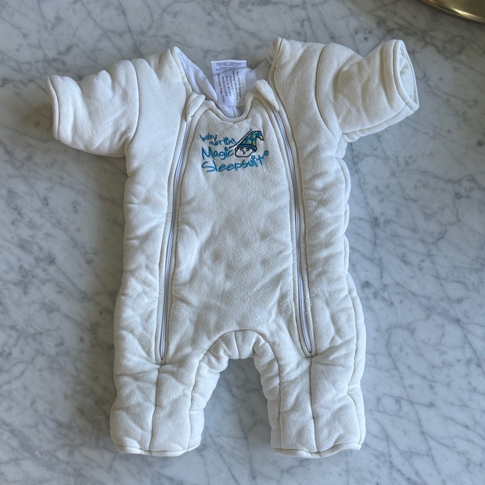Cozy White Baby Magic Sleepsuit One-Piece Footie